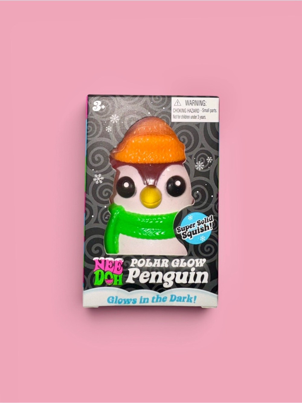 Needoh polar glow penguin pink